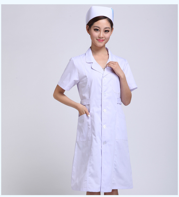 護士服夏裝白色葫蘆領(lǐng)\工作服 廠(chǎng)家